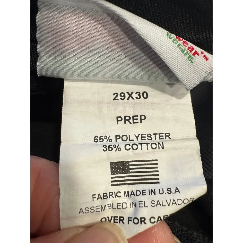 Mark Twain Elderwear Boys Uniform Pants 29x30 Black Tapered‎ Flat Front Pocket